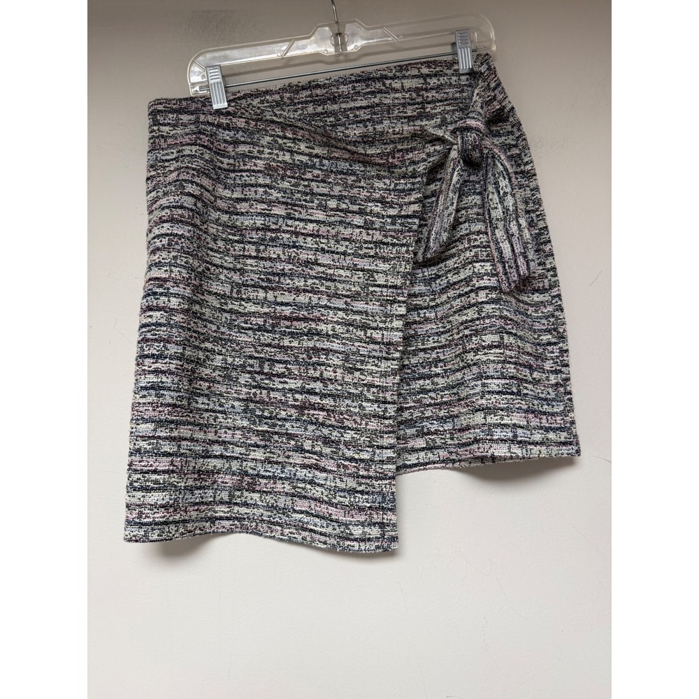 LOFT Tweed Wrap Skirt Multi‎ Color Size Medium